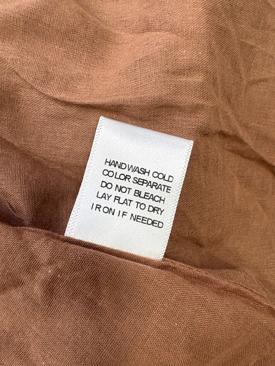 Pink Lily Brown Plaid Cotton Mini Dress Tie Front Cottagecore XL - Picture 8 of 11